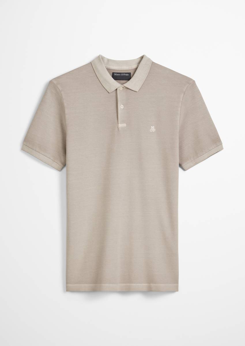 Piqué shaped polo shirt made from organic cotton stretch