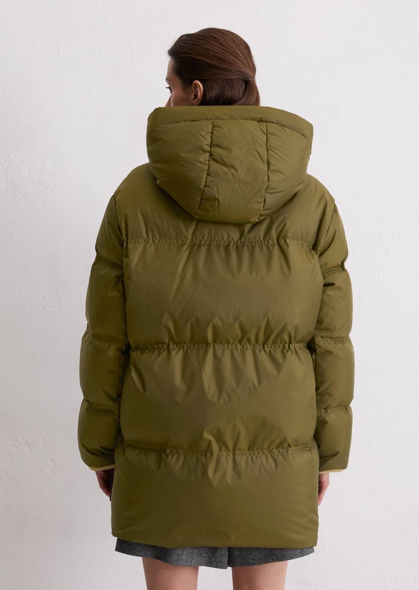 Puffer down parka regular made from recycled polyester