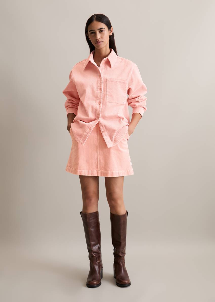 Relaxed blouse made from medium-weight corduroy stretch