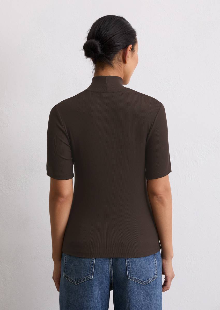 Turtleneck T-shirt slim made from TENCEL™ Modal