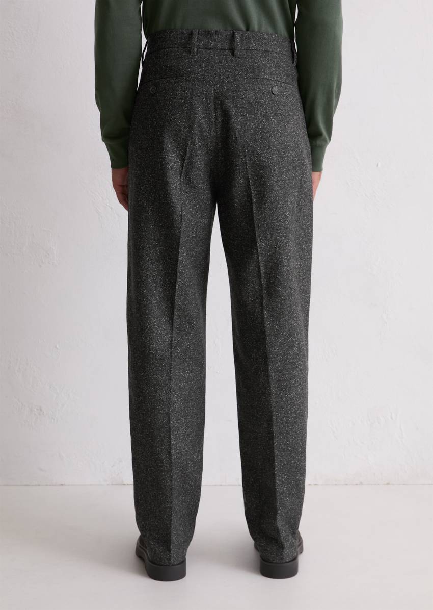 Trousers model Mossbo wide made from an Italian sheep's wool mix