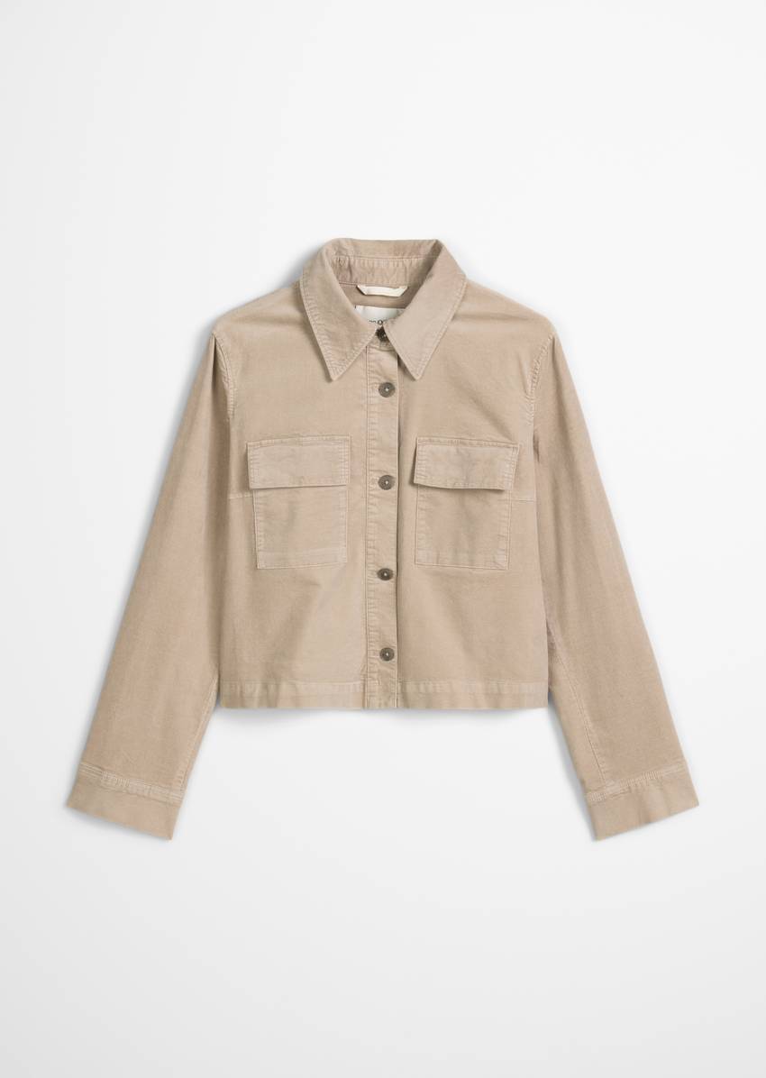 Velvet jacket regular made from organic cotton-viscose stretch