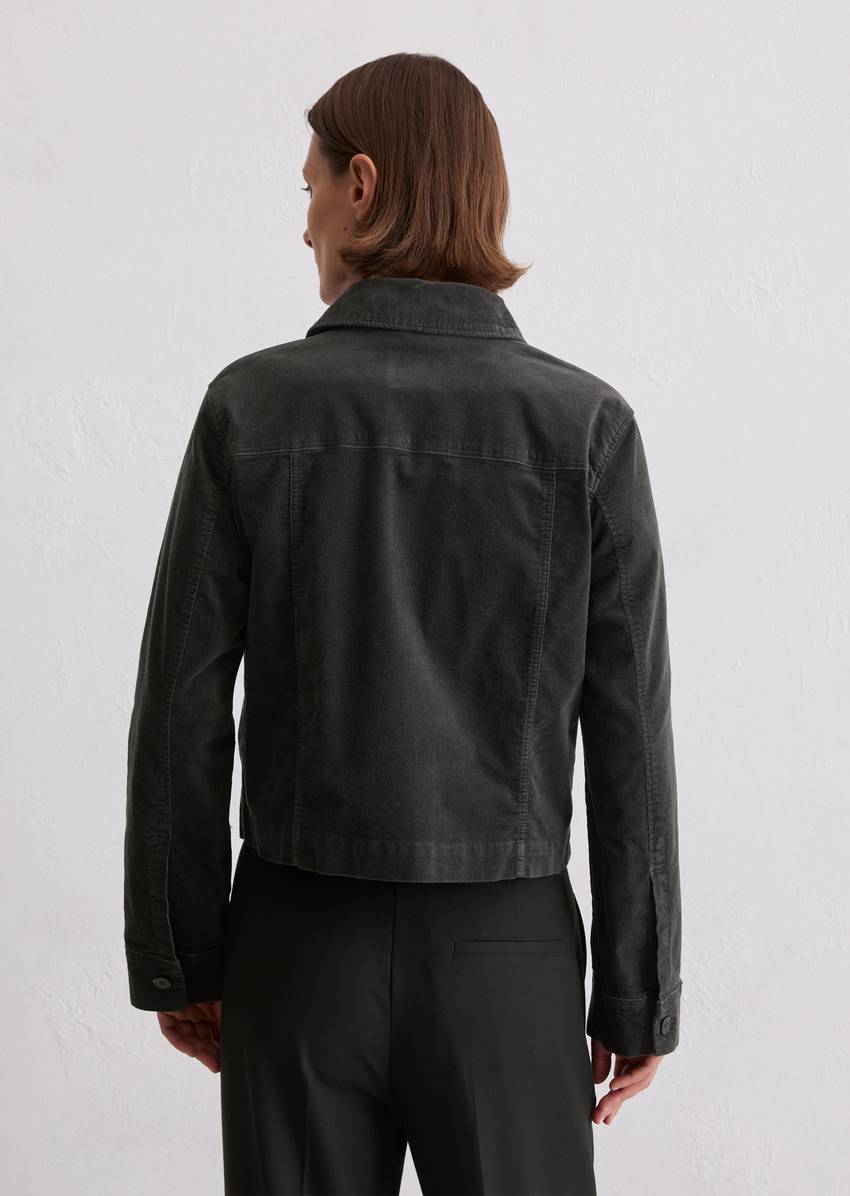 Velvet jacket regular made from organic cotton-viscose stretch