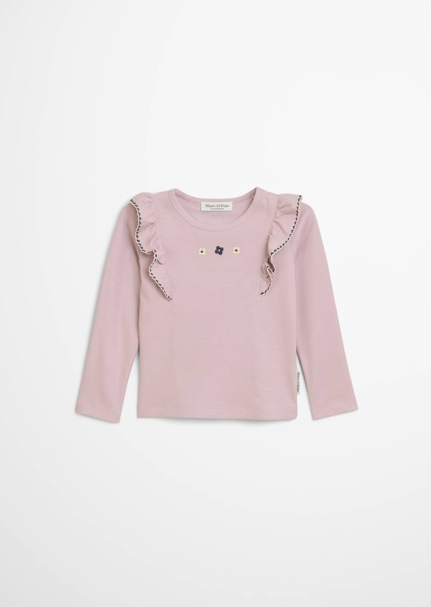 KIDS-GIRLS longsleeve with fine ribbed structure