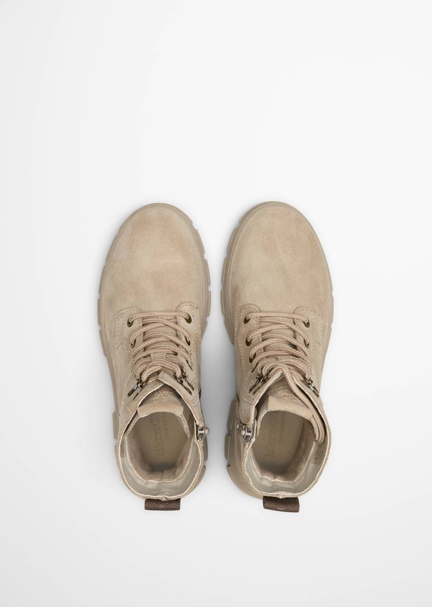 Lace-up boots model Josy with inside zipper