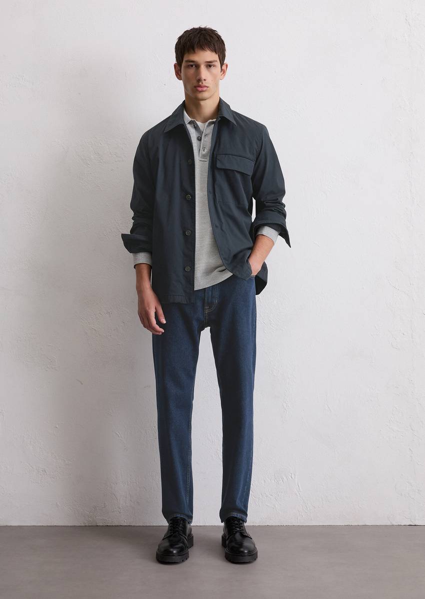 Overshirt made from lightweight organic cotton twill