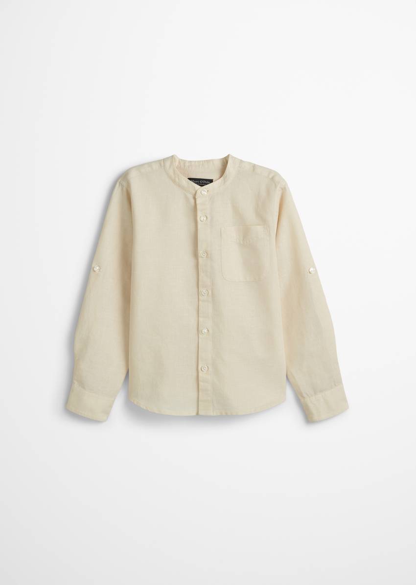KIDS-BOYS shirt made from a cotton-linen blend