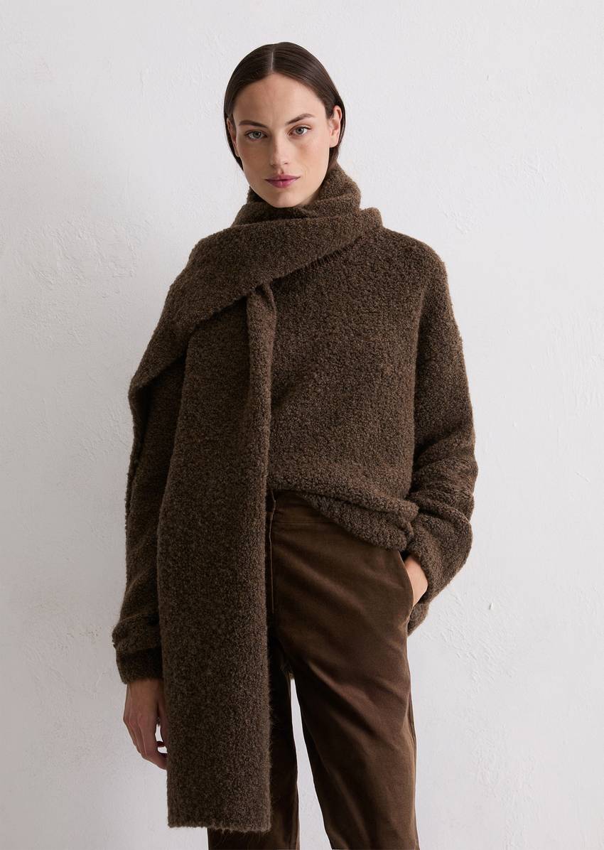 Bouclé sweater regular made from a virgin wool/alpaca wool mix