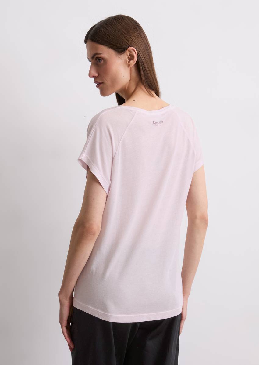 T-shirt regular made from a viscose/organic cotton blend