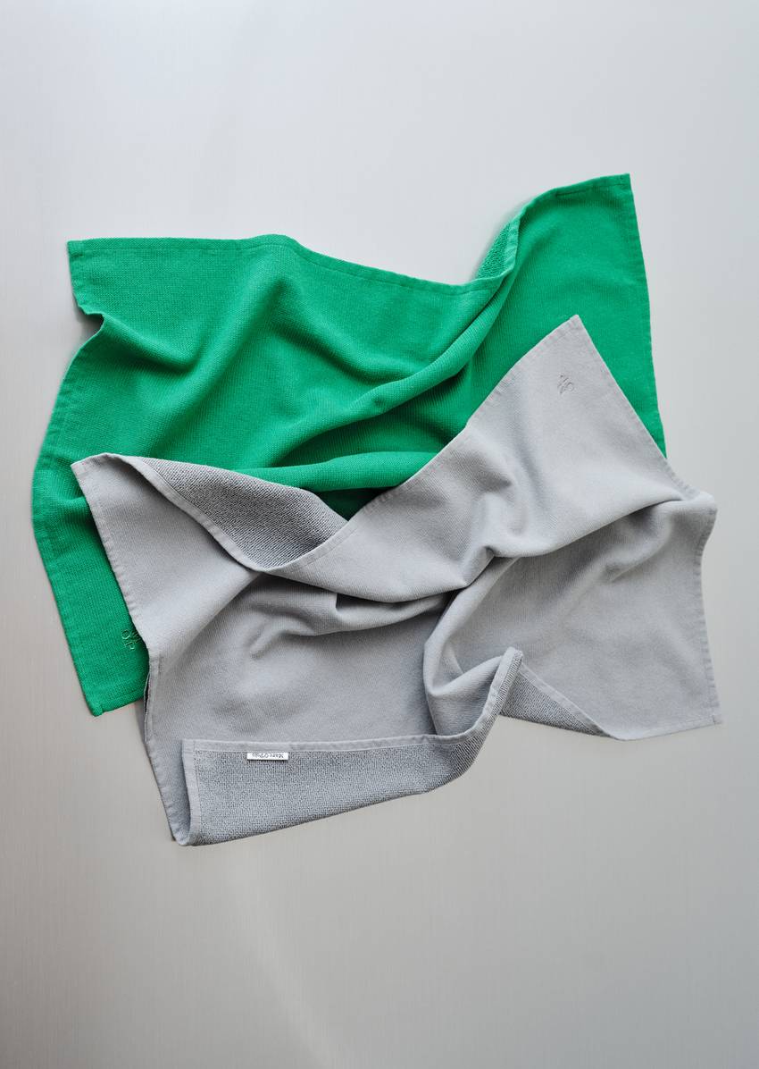 Kitchen towel with extra soft back