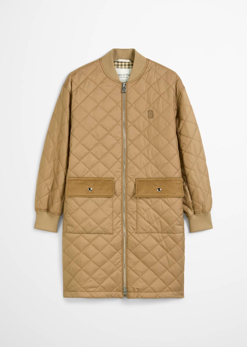 Blouson quilted coat regular made from recycled polyester