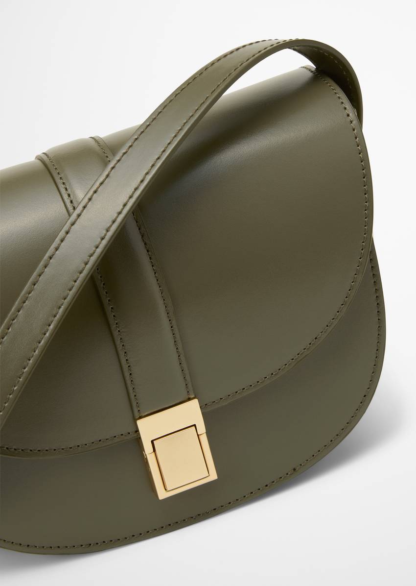 Shoulder bag small with elegant hinged clasp