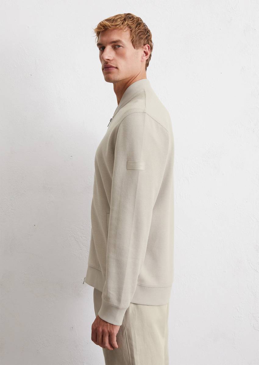 Jersey jacket regular made from organic cotton with structure