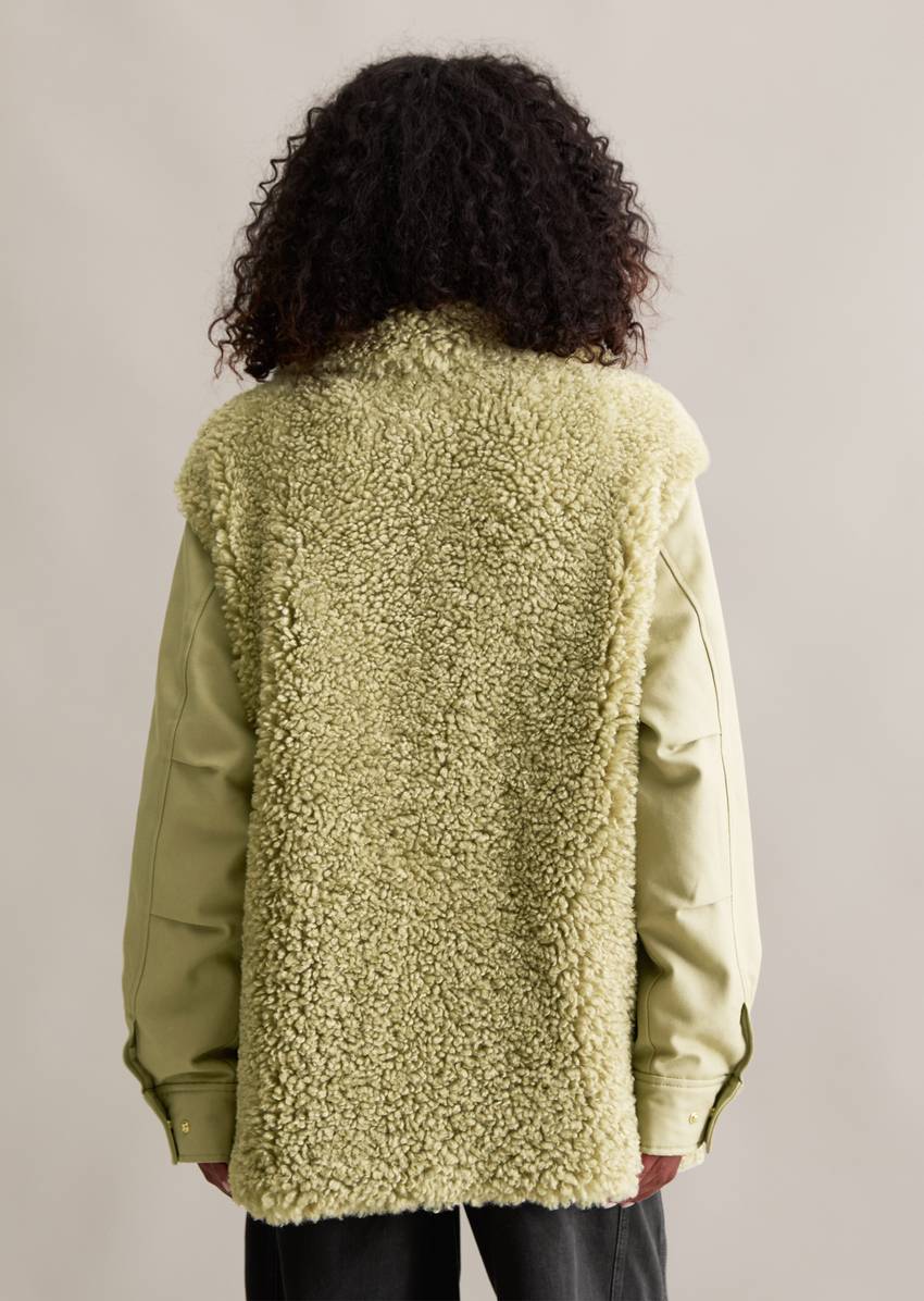 Outdoor jacket oversize made from a casual mix of materials