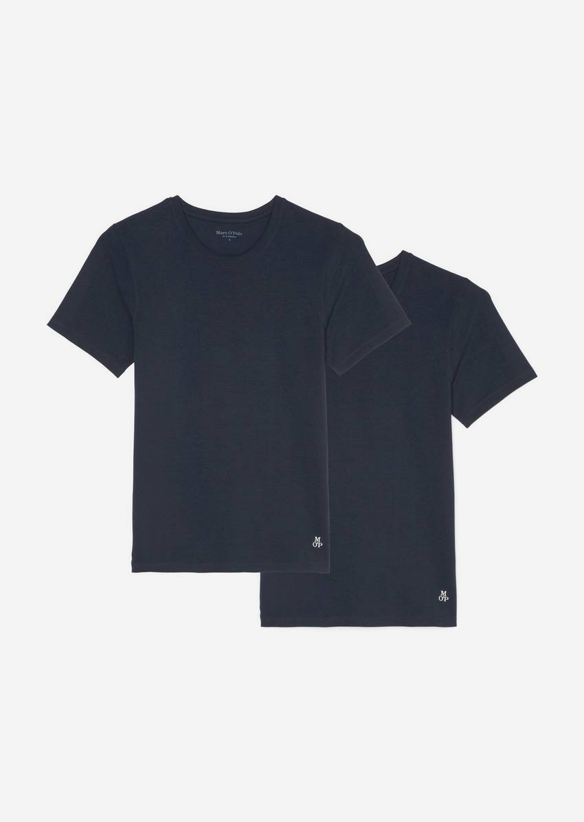 Lounge t-shirt with round neckline In set of 2