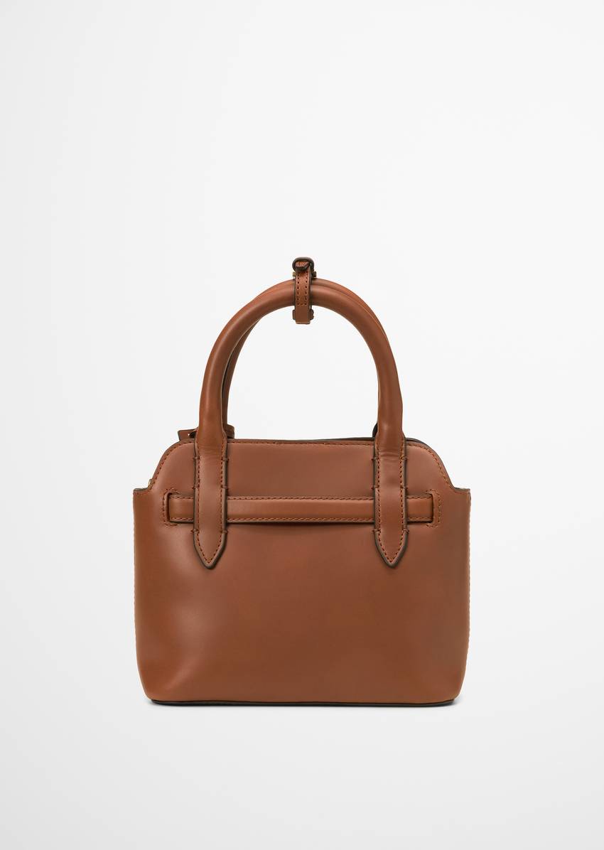 Crossbody bag small made from fine cowhide