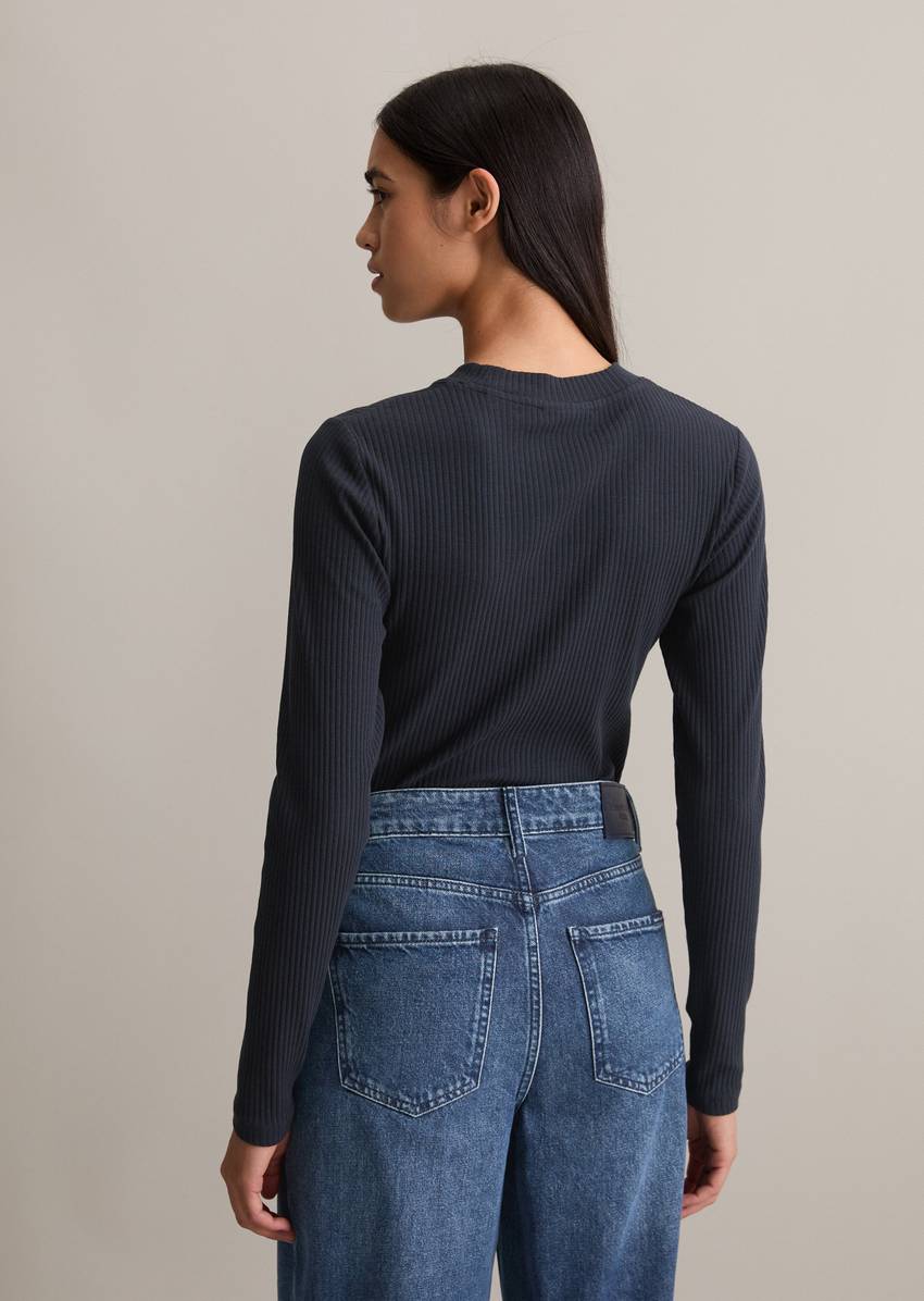 Longsleeve slim made from ribbed jersey