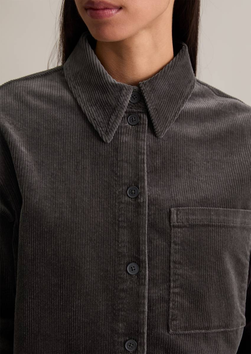 Relaxed blouse made from medium-weight corduroy stretch