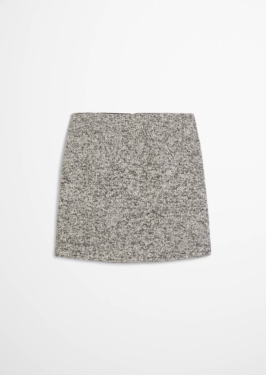 Bouclé mini skirt regular made from a recycled polyester/virgin wool mix