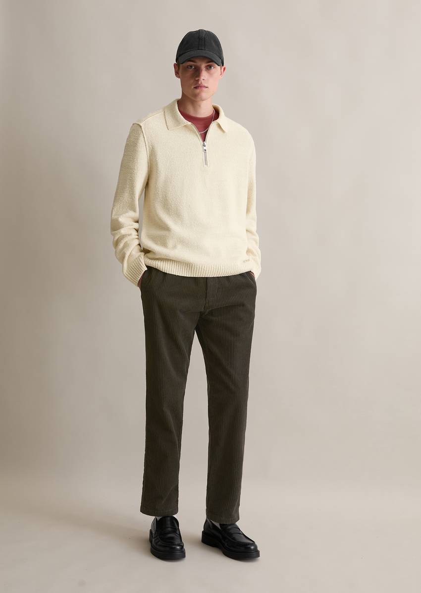 Bouclé knit sweater relaxed made from organic cotton