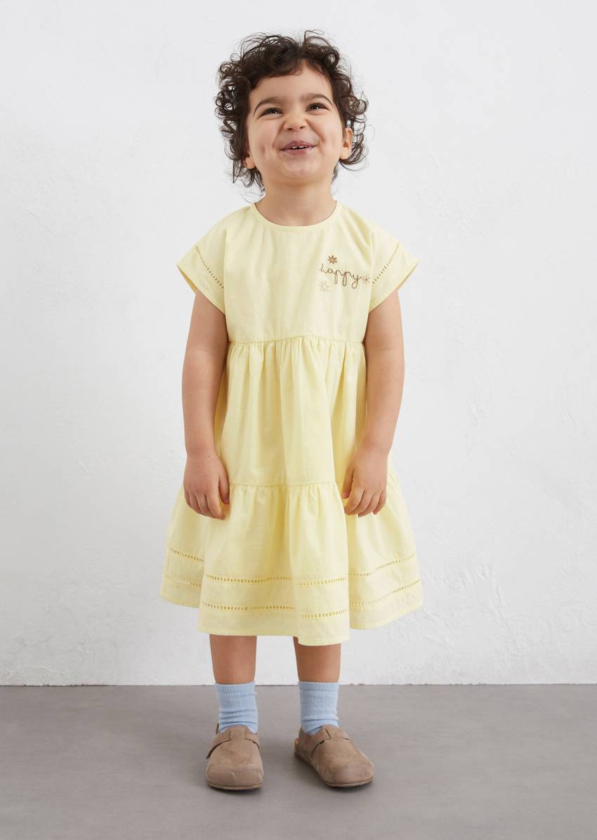 KIDS-GIRLS dress with wide flounces