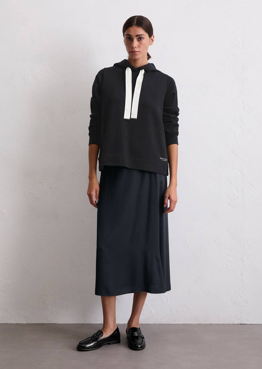 Hoodie relaxed with peached surface