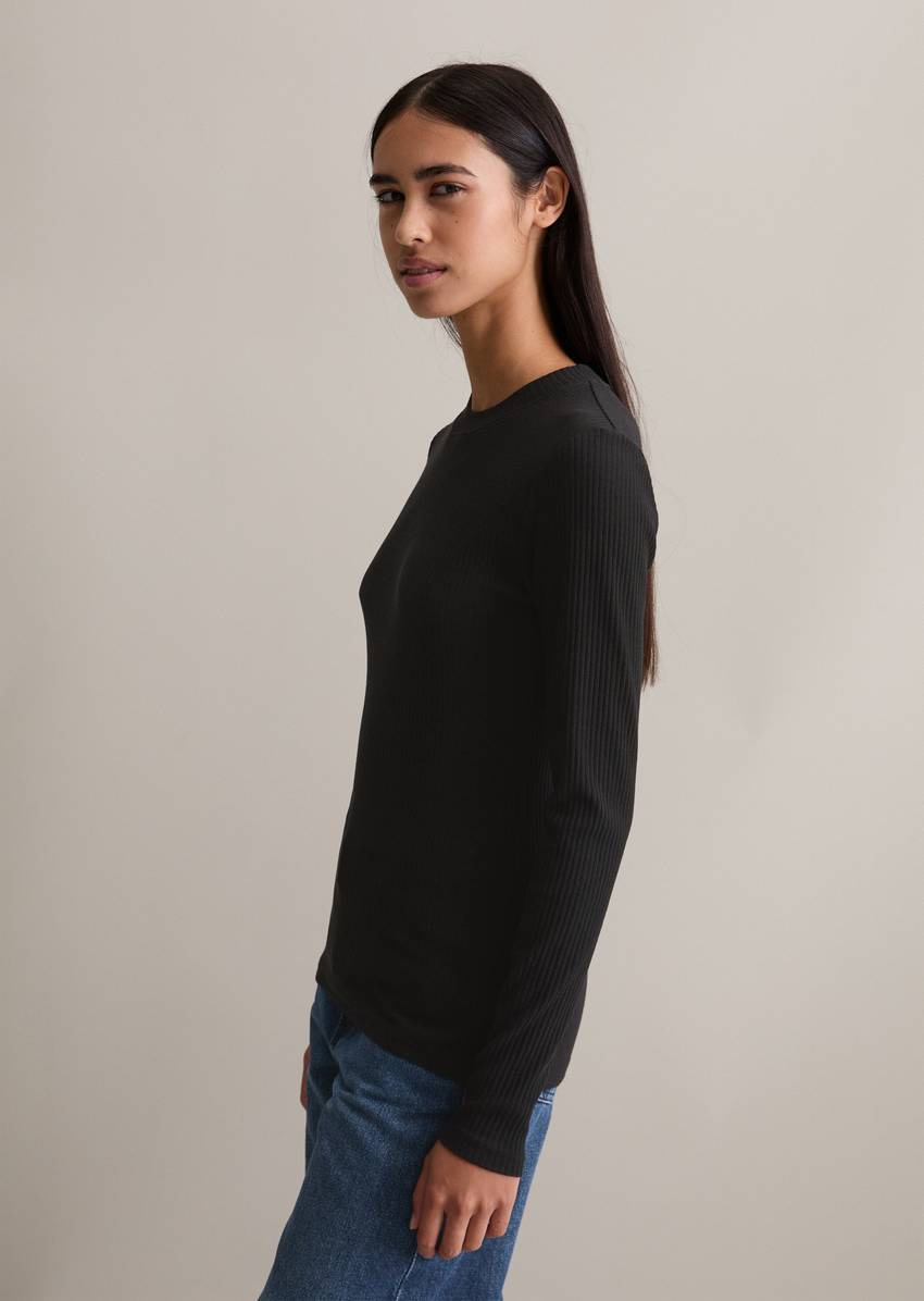 Longsleeve slim made from ribbed jersey