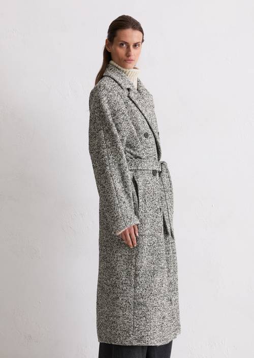 Bouclé wool coat relaxed made from a recycled wool-polyester mix