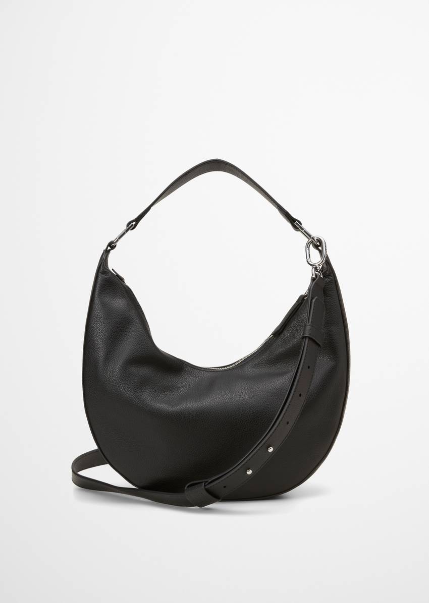 Crossbody bag small made from finely grained cowhide