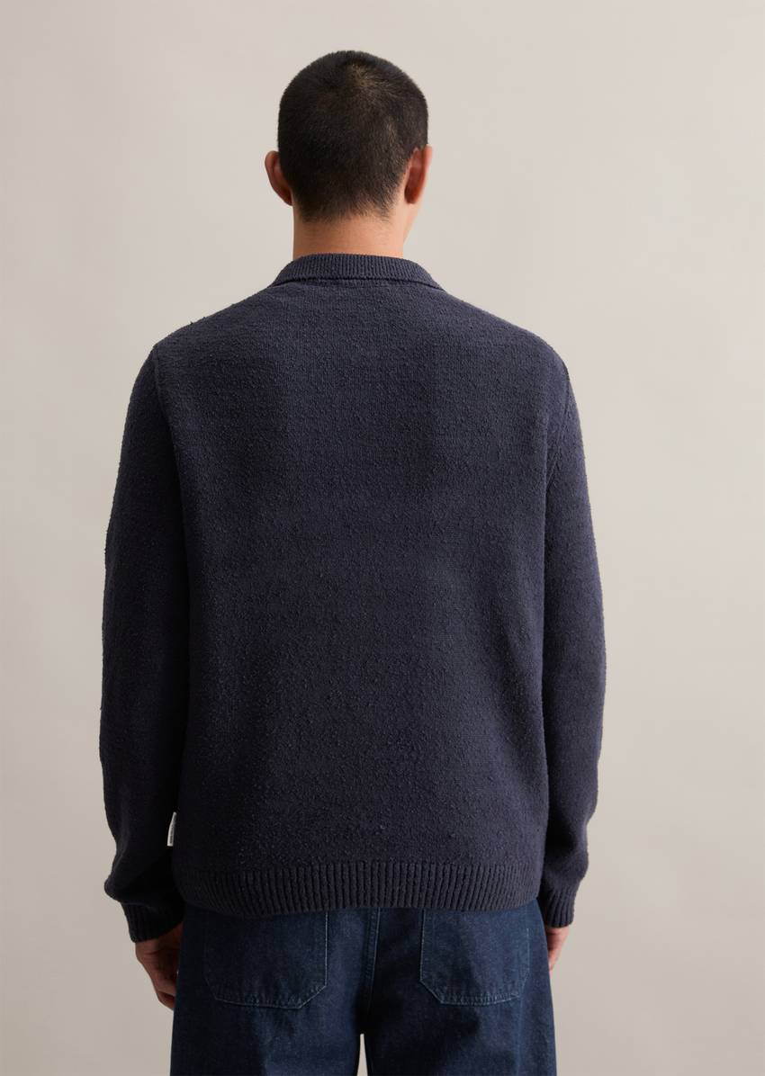 Bouclé knit sweater relaxed made from organic cotton