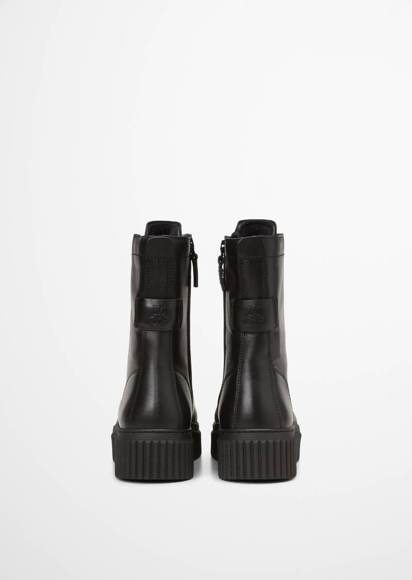 Lace-up boots model Bianca with inside zipper