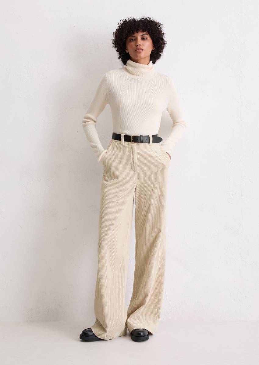 Corduroy pants wide made from pure organic cotton