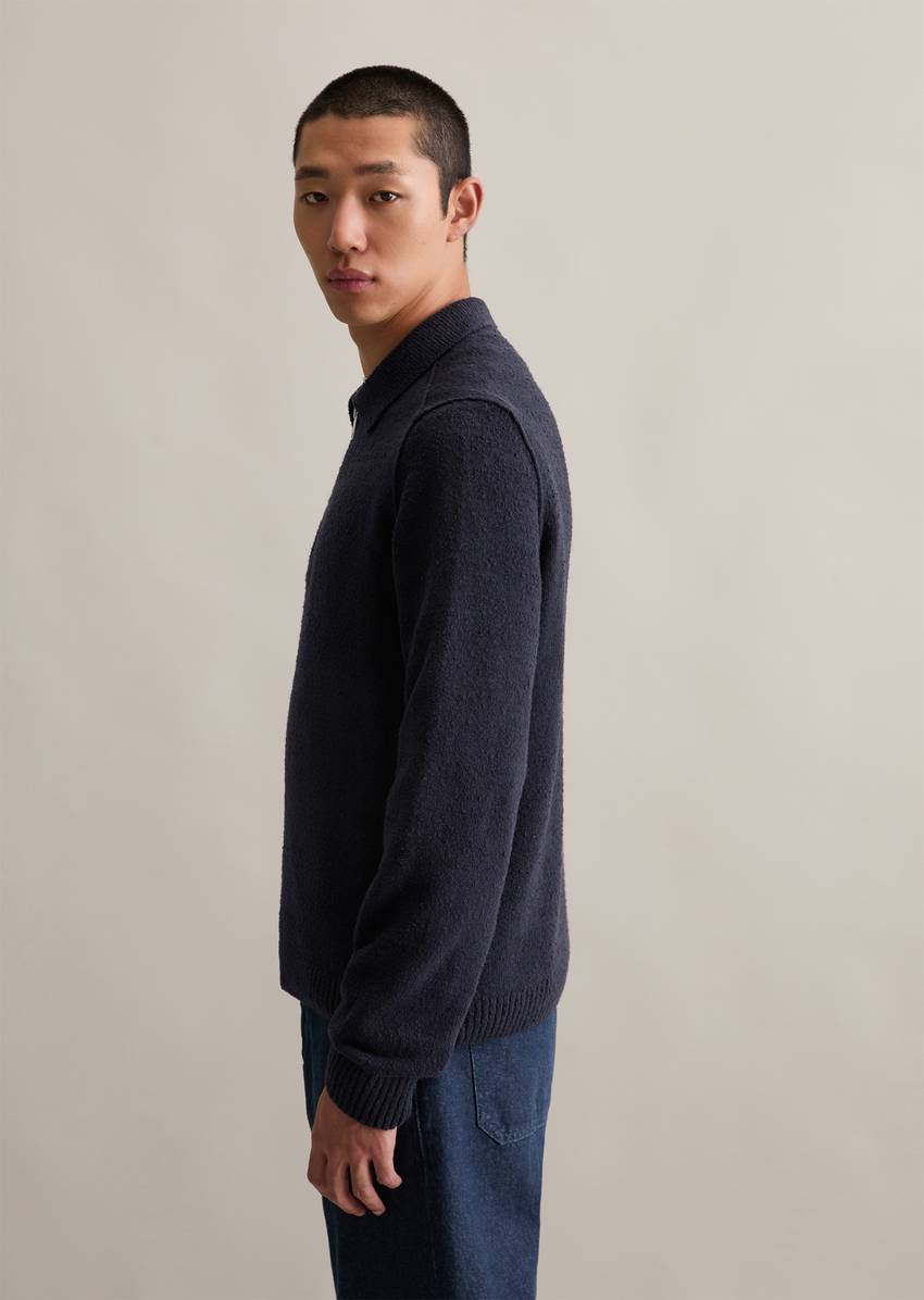 Bouclé knit sweater relaxed made from organic cotton