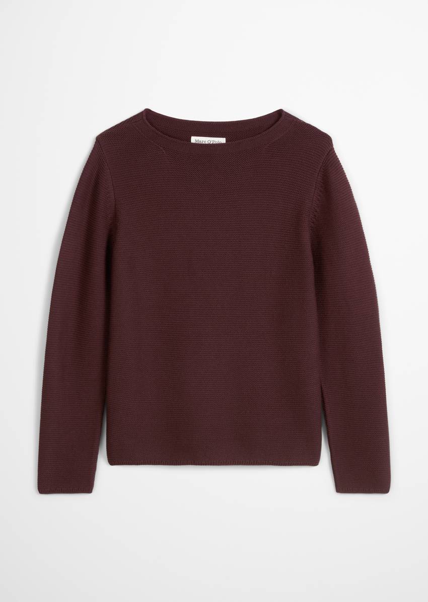 Knitted sweater regular made from organic cotton