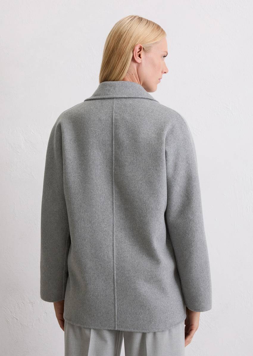 Caban jacket relaxed made from a wool mix
