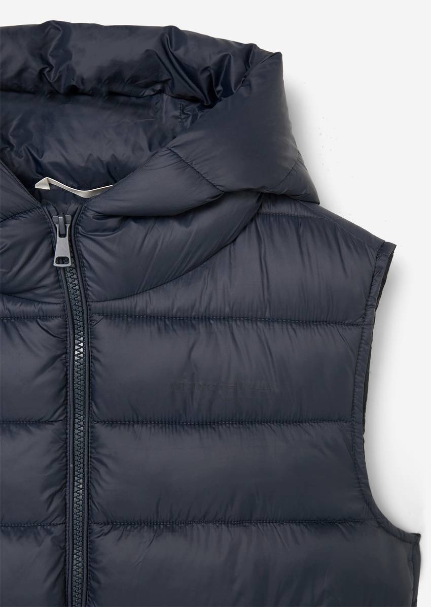 TEENS-GIRLS hooded quilted body warmer With DuPont™ Sorona® padding