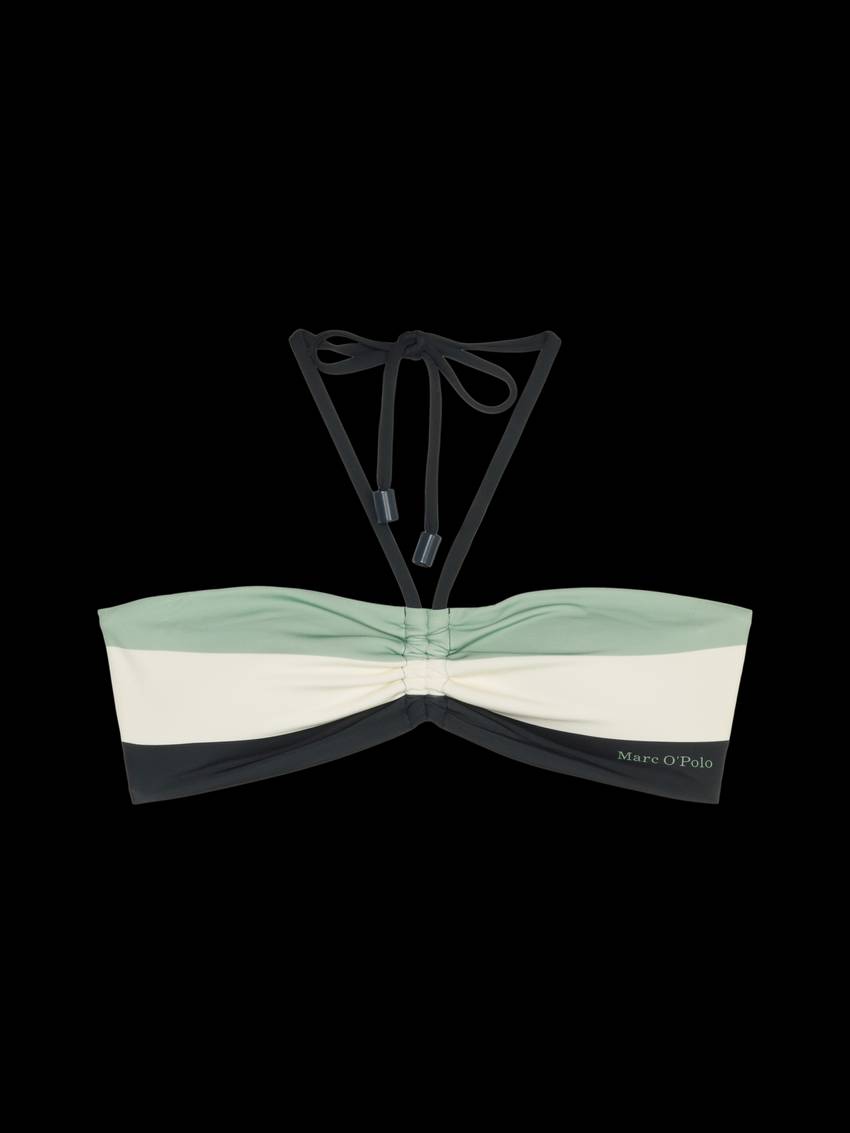 Bandeau bikini top made from recycled material