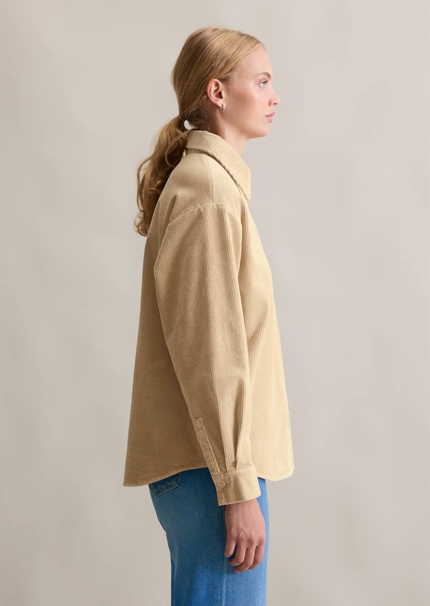 Relaxed blouse made from medium-weight corduroy stretch