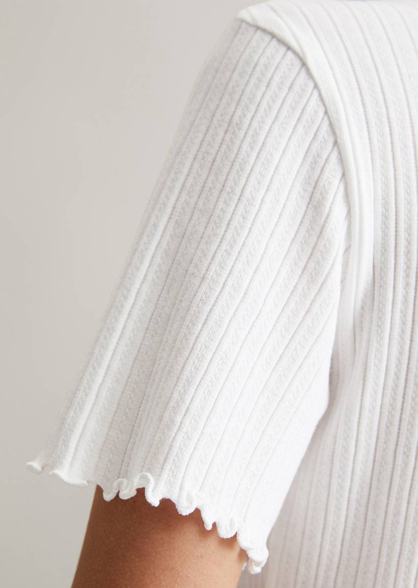 T-shirt made from modern ribbed jersey