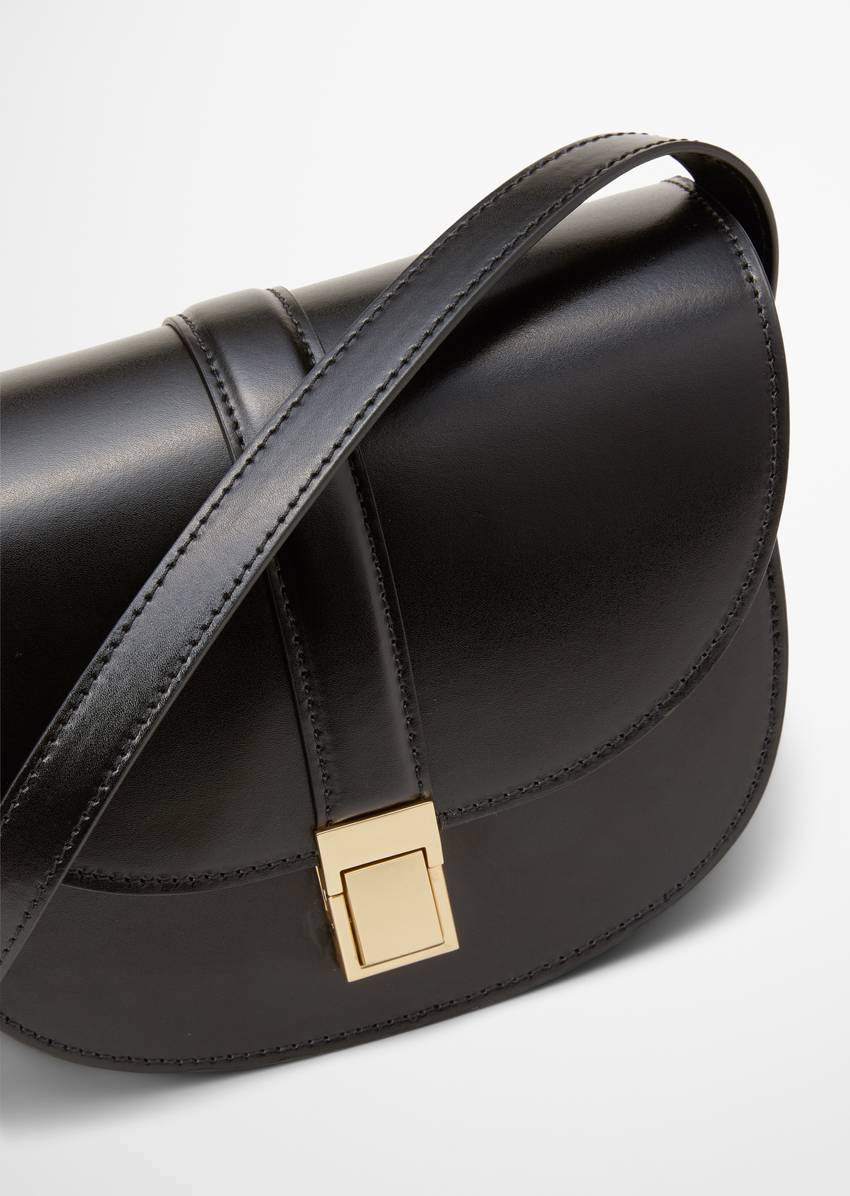 Shoulder bag small with elegant hinged clasp