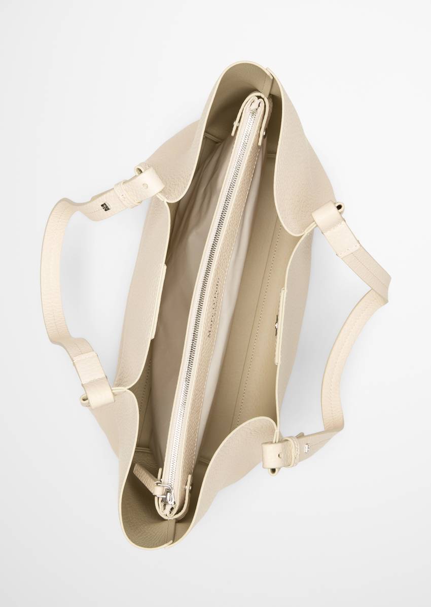 Shopper medium made from grained cowhide