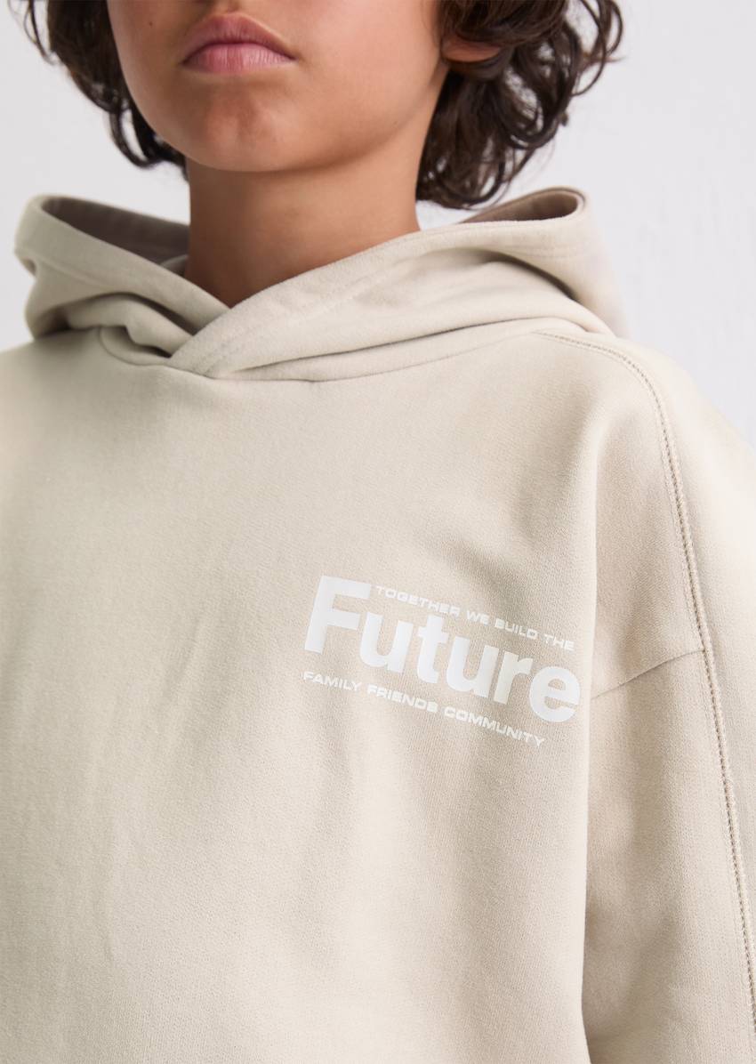 TEENS-BOYS Hoodie made from lightweight organic cotton sweat