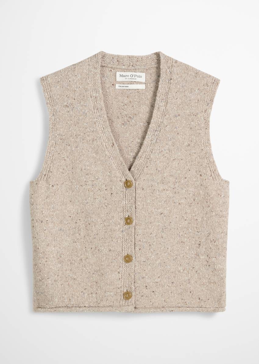 Tweed cardigan regular made from a virgin wool mix