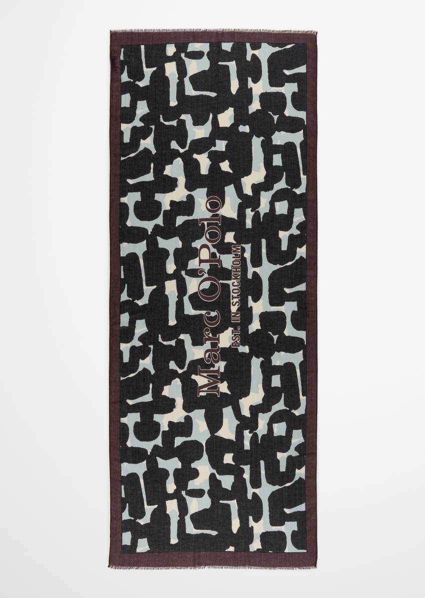 Scarf with all-over print with TENCEL™ Lyocell