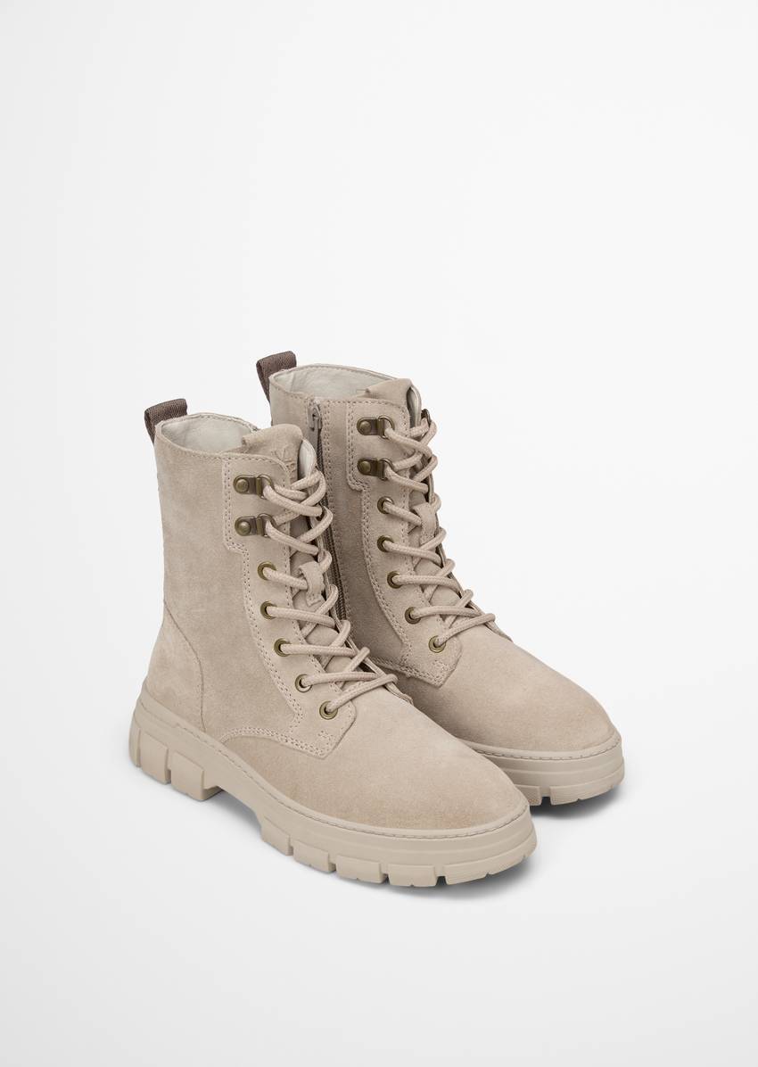 Lace-up boots model Josy with inside zipper