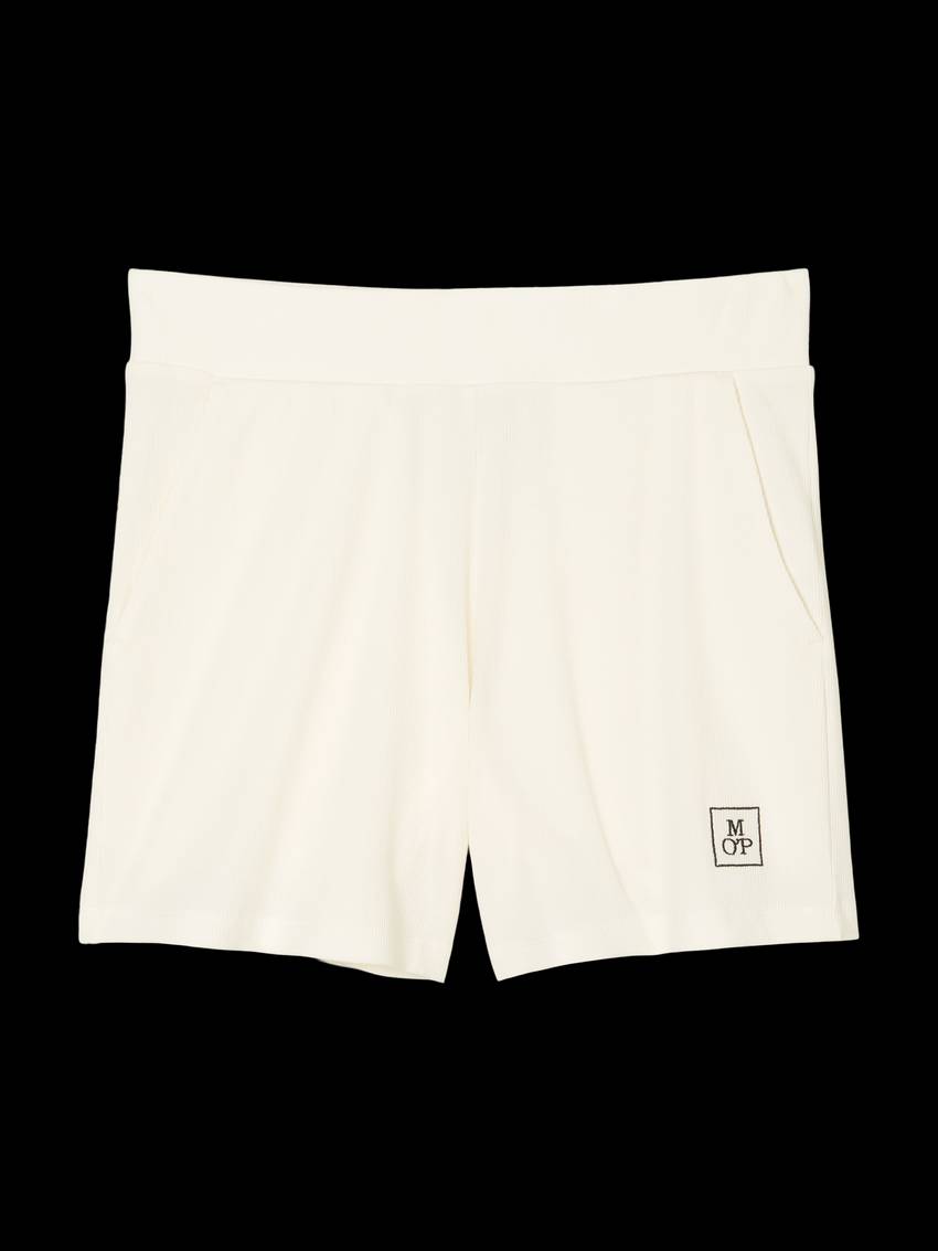 Lounge jersey shorts made from a ribbed organic cotton-modal blend