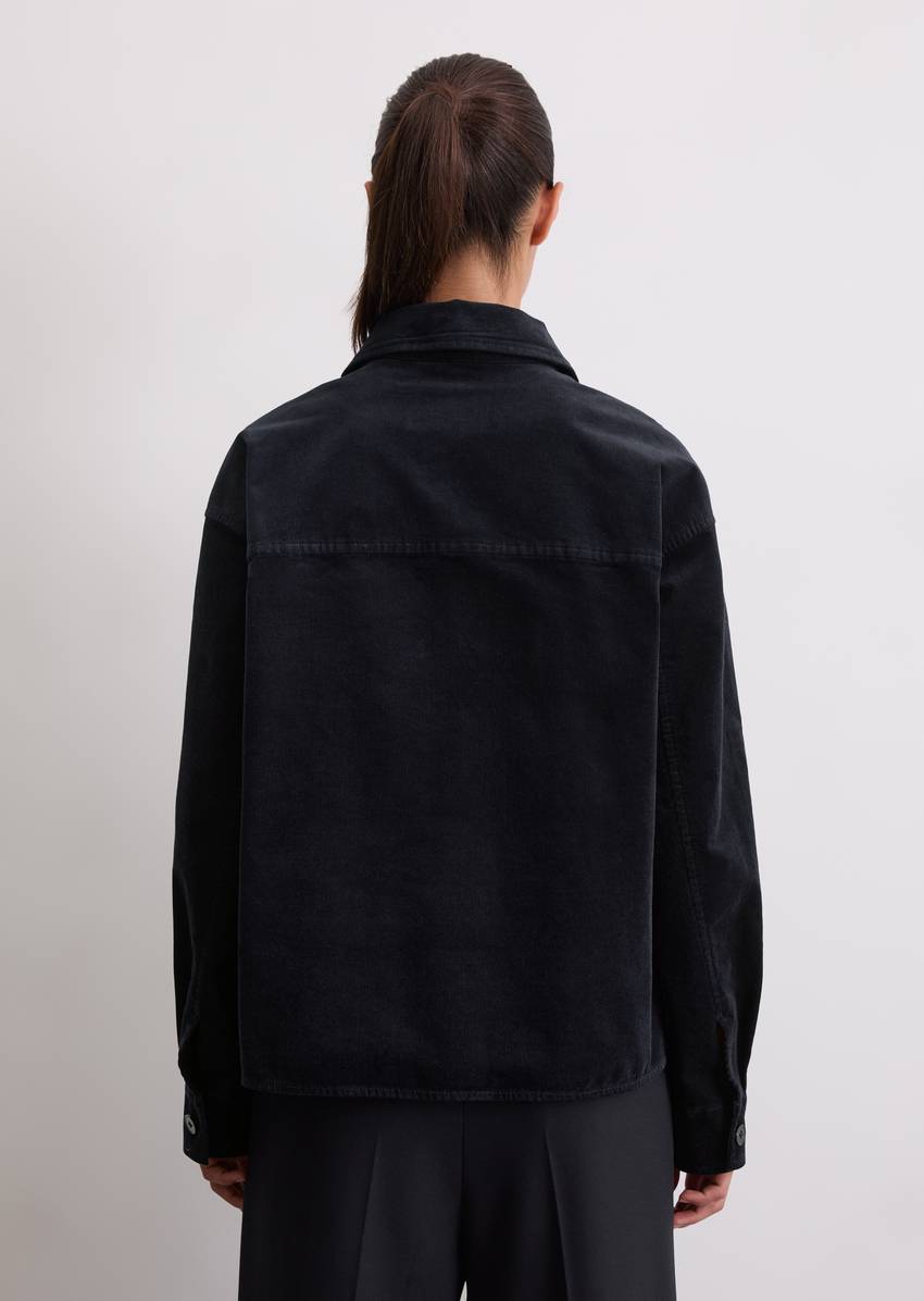 Corduroy overshirt boxy made from cotton-modal stretch