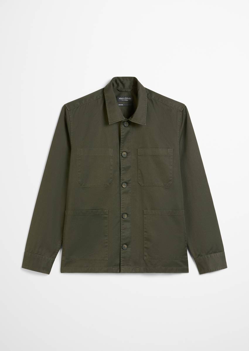 Overshirt made from high-quality coated twill