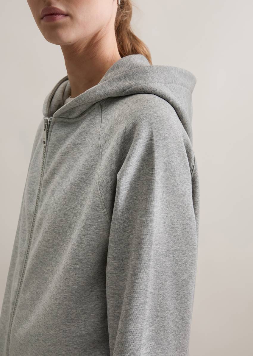 Sweat jacket regular made from a soft organic cotton blend