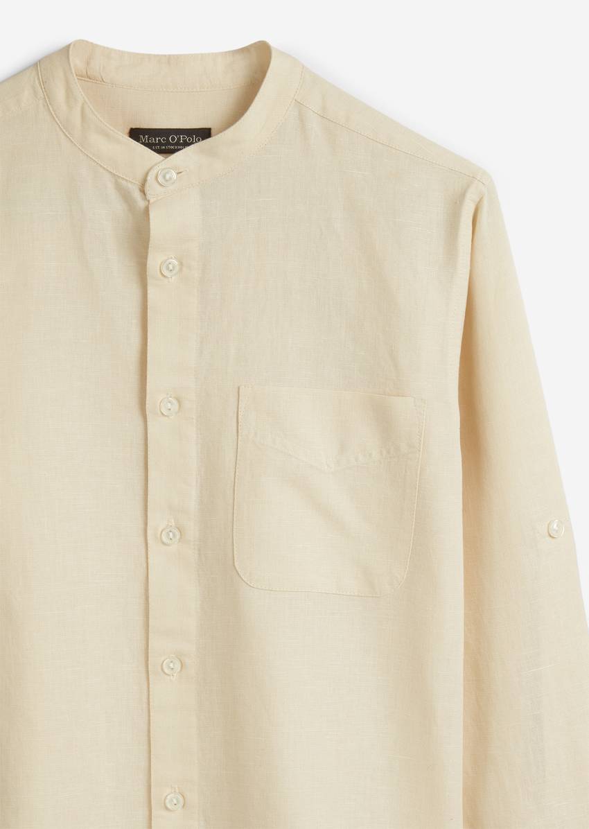 TEENS-BOYS shirt made from a cotton-linen blend